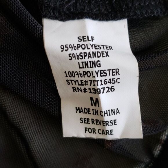 HONEY PUNCH NWOT womens M black sheer & velvet stars onesie - Picture 4 of 4